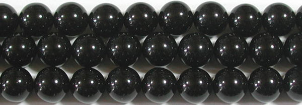 ブラックオニキス丸玉8mmA （天然石ビーズ）