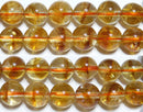 シトリン丸玉8mm（シトリンファントム）A （天然石ビーズ）