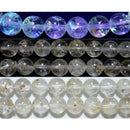 水晶丸玉7.5mmB（パキスタン産オイル イン クォーツ）（天然石ビーズ）