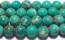 カオリン丸玉8mm（グリーン）B （天然石ビーズ）