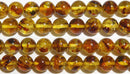 アンバー（琥珀）丸玉8-9mm（ハニーナッツアンバー）AA （天然石ビーズ）