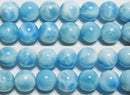 ラリマー丸玉8mmAAA- （天然石ビーズ）