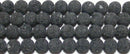 Lava(溶岩)丸玉8mmB （天然石ビーズ）