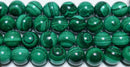 マラカイト丸玉8mm（孔雀天眼）A （天然石ビーズ）