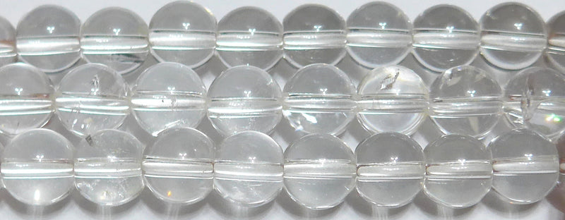 ミャンマーバゴー水晶丸玉8mmB （天然石ビーズ）