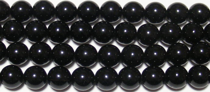 天然黒水晶（モリオン）丸玉8mmA （天然石ビーズ）
