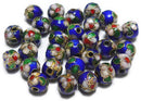 七宝焼 丸型8mm（濃青） （ビーズ）