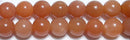 オレンジムーンストーン丸玉8mmAA+ （天然石ビーズ）