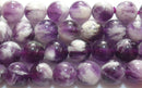 フローライト丸玉8mm（エンジェルフェザー・パープルフローライト）A （天然石ビーズ）