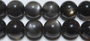 サンストーン丸玉8mm（キャッツアイ・ブラック・スター）AA （天然石ビーズ）