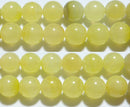 スミソナイト丸玉8mm（イエロースミソナイト）A （天然石ビーズ）