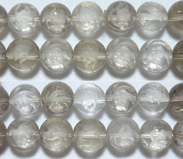 水晶(玄武)丸玉9mmB （天然石ビーズ）