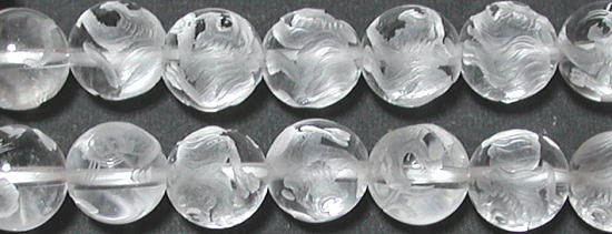 水晶(白虎)丸玉10mmB （天然石ビーズ）