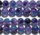ブルーフローライト丸玉10mm（バイカラー）A （天然石ビーズ）
