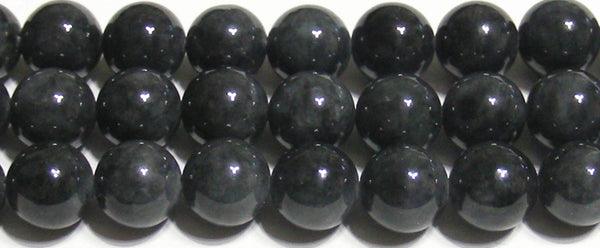 黒翡翠丸玉10mmB （天然石ビーズ）