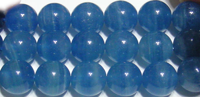 ブルーカルサイト丸玉10mmAA （天然石ビーズ）