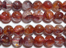 天然オーラクォーツ丸玉10mm（ブラッドオーラクォーツ）A （天然石ビーズ）