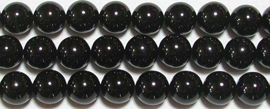ブラックオニキス丸玉10mmA （天然石ビーズ）