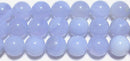 ブルーカルセドニー丸玉10mmA （天然石ビーズ）