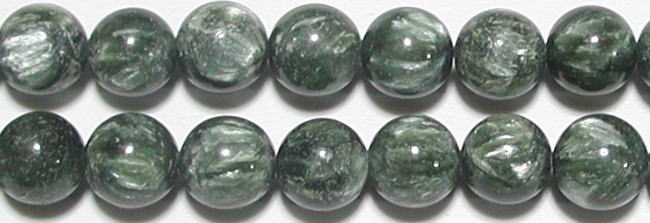 セラフィナイト丸玉10mmB （天然石ビーズ）