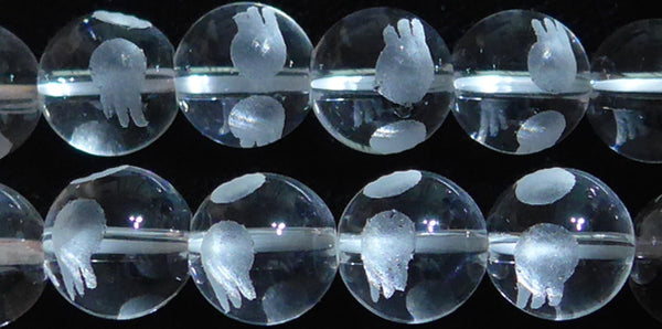 水晶丸玉（天使の羽）10mmA （天然石ビーズ）