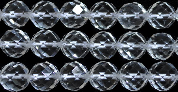 水晶ミラーボール12mmA （天然石ビーズ）