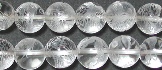 水晶(鳳凰)丸玉12mmB （天然石ビーズ）