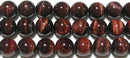 レッドタイガーアイ丸玉12mmB （天然石ビーズ）