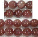 ルチルクォーツ（レッド）丸玉14mmB （天然石ビーズ）