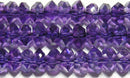 アメジスト20面カット6*4mmA （天然石ビーズ）