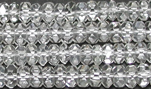 水晶20面カット5.5*2.5mmA （天然石ビーズ）