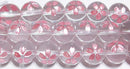 水晶桜の彫刻（ピンク）10mmA （天然石ビーズ）