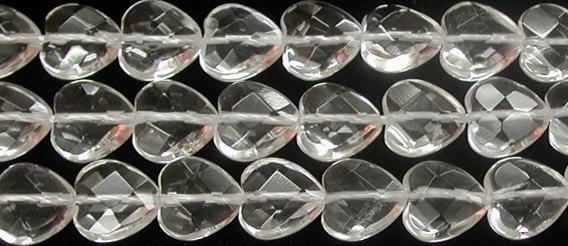 水晶ハートカット10mmB （天然石ビーズ）