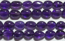 アメジストタンブル7.5*6mmA （天然石ビーズ）