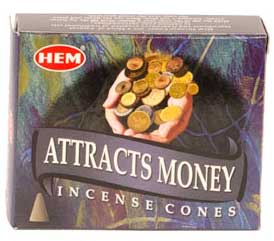 Attracts Money/アトラクト・マネーコーンインセンス（HEM）10個入り