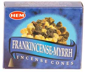 Frankincense ＆ Myrrh/フランキンセンス＆ミルラコーンインセンス（HEM）10個入り