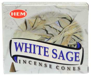 White Sage/ホワイト・セージコーンインセンス（HEM）10個入り