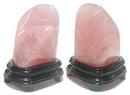 ローズクォーツ置物木製台付（6）