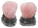 ローズクォーツ置物木製台付（7）