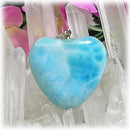 SVペンダントトップ ラリマーハート型（6）