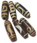 天珠（日月天珠）30*10mm （天然石ビーズ）