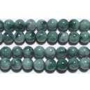 糸魚川本翡翠丸玉6mm（緑）B （天然石ビーズ）