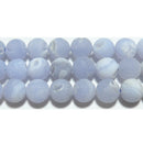 ドゥルージー・アゲート丸玉8mm（天然ブルー）A （天然石ビーズ）