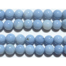 オーウィーブルーオパール丸玉7.5mmA- （天然石ビーズ）